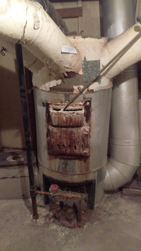 Old furnace with old furnace problems